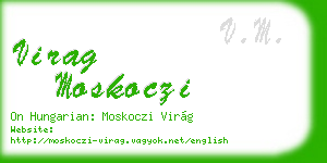 virag moskoczi business card